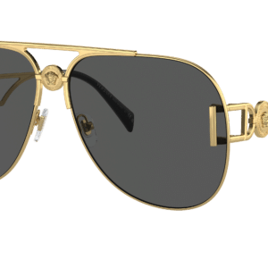 Versace Unisex Sunglass VE2255 -  Frame color: Gold, Lens color: Dark Grey