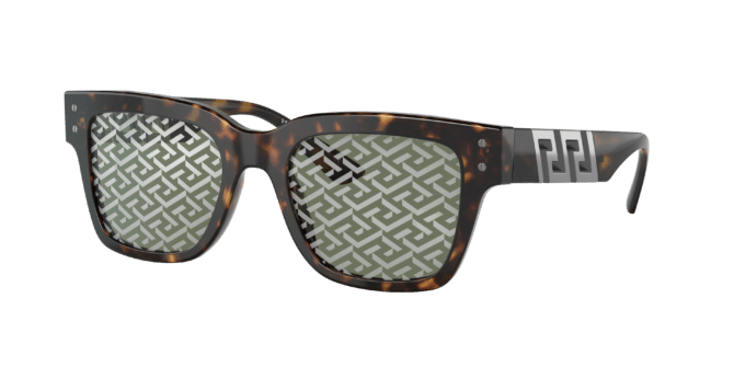 Versace Man Sunglass VE4421 -  Frame color: Havana, Lens color: Green Monogram Silver